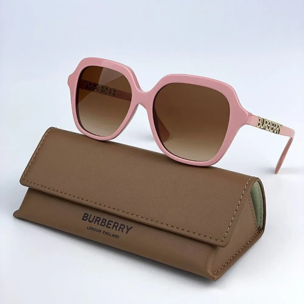 SALE! NEW Burberry BE4389 406113 Pink Brown Oversized Square Women Sunglasses
